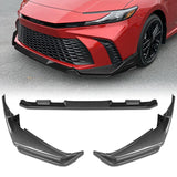 For 2025 - 2026 Toyota Camry SE XSE Front Bumper Splitter Spoiler Lip 3PCS -Carbon Fiber Look