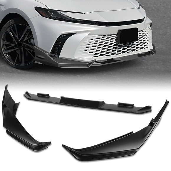 For 2025 - 2026 Toyota Camry SE XSE Front Bumper Splitter Spoiler Lip 3PCS -Unpainted Matte Black