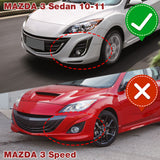 For 2010-2013 Mazda 3 MS-Style 3-PCS Painted White Front Bumper Body Kit Spoiler Lip