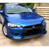 For 2008-2015 Mitsubishi Lancer RA-Style  3-PCS Carbon Look Front Bumper Spoiler Lip