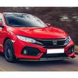 For 2017-2021 Honda Civic Si Coupe Sedan 3-PCS Matt Black Front Bumper Splitter Spoiler Lip