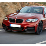For 2014-2021 BMW 2-Series F22 F23 M-Sport 4- PCS Carbon Look Front Bumper Spoiler Lip