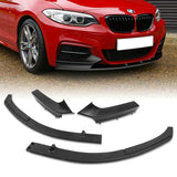 For 2014-2021 BMW 2-Series F22 F23 M-Sport 4pcs  Front Bumper Splitter Spoiler Lip
