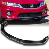 For 2013-2015 Honda Accord Coupe Carbon Fiber 3Pcs Front Bumper Splitter Spoiler Lip