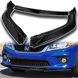 For 2013-2015 Honda Accord Coupe Carbon Fiber 3Pcs Front Bumper Splitter Spoiler Lip
