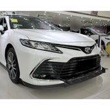 For 2021-2022 Toyota Camry LE Carbon Look 3 Pcs Front Bumper Body Splitter Spoiler Lip