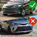 For 2021-2023 Toyota Sienna LE XLE MP-Style Painted BLACK  3-Pcs Front Bumper Spoiler Lip