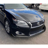 For 2013-2015 Lexus GS350 GS450h Base Black 3-Pcs Front Bumper Splitter Spoiler Lip