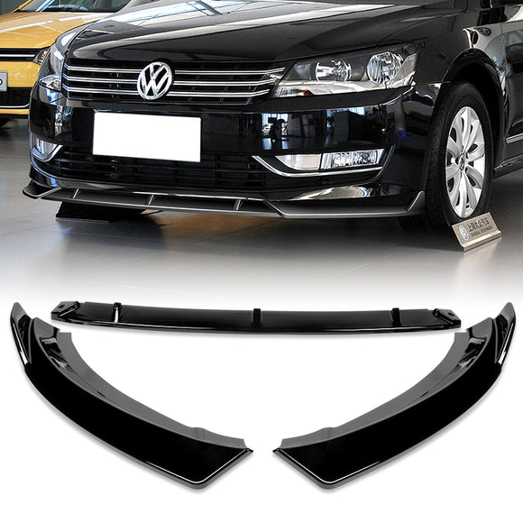 Select vehicle Picture 1 of 6 Hover to zoom Have one to sell? Sell now For 2012-2015 Volkswagen VW Passat Sedan Painted Black Front Bumper Spoiler Lip  3-pcs