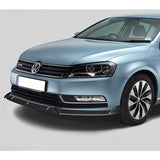 For 2012-2015 Volkswagen VW Passat Sedan Carbon Painted Front Bumper Spoiler Lip 3-pcs