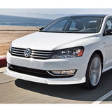 For 2012-2015 Volkswagen VW Passat Sedan Painted White Front Bumper Spoiler Lip  3-pcs