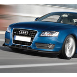 For 2008-2012 Audi A5 / Quattro STP-Style Carbon Look Front Bumper Spoiler Lip  3-Pcs