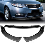 For 2010-2013 Kia Forte STP-Style Carbon Look Front Bumper Splitter Spoiler Lip  3-PCS
