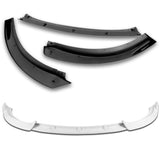 For 2010-2013 Kia Forte STP-Sty Painted White Front Bumper Splitter Spoiler Lip  3-PCS
