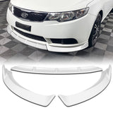 For 2010-2013 Kia Forte STP-Sty Painted White Front Bumper Splitter Spoiler Lip  3-PCS