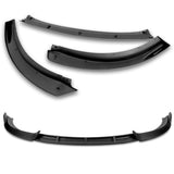 For 2010-2013 Kia Forte STP-Style Matt Black Front Bumper Splitter Spoiler Lip   3-PCS