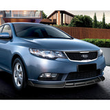 For 2010-2013 Kia Forte STP-Style Matt Black Front Bumper Splitter Spoiler Lip   3-PCS