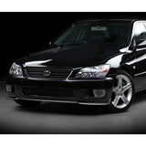 For 2001-2005 Lexus IS300 STP-Style Painted Black Front Bumper Body Spoiler Lip  3-PCS