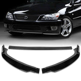 For 2001-2005 Lexus IS300 STP-Style Painted Black Front Bumper Body Spoiler Lip  3-PCS