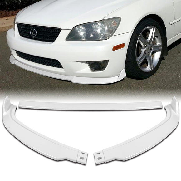 For 2001-2005 Lexus IS300 STP-Style Painted White Front Bumper Body Spoiler Lip  3-PCS