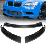 For 2008-2013 BMW E90 E92 E93 M3 Carbon Fiber Front Bumper Body Splitter Spoiler Lip 3PCS