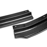 For 2008-2015 Mitsubishi Evolution R-Style Carbon Fiber Front Bumper Body Splitter Spoiler Lip 3PCS