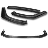 For 2008-2015 Mitsubishi Evolution R-Style Carbon Fiber Front Bumper Body Splitter Spoiler Lip 3PCS