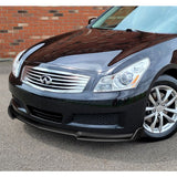 For 2007-2009 Infiniti G35 G37 4DR GT-Style Carbon Fiber Front Bumper Body Splitter Spoiler Lip 3PCS