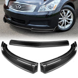For 2007-2009 Infiniti G35 G37 4DR GT-Style Carbon Fiber Front Bumper Body Splitter Spoiler Lip 3PCS