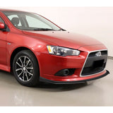2009-2015 Mitsubishi Lancer GT GTS RA-Style Carbon Look 3-Piece Front Bumper Body Spoiler Splitter Lip Kit