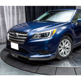 For 2015-2017 Subaru Legacy STi-Style JDM Matt Black Front Bumper Spoiler Lip  3-PCS