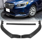 For 2015-2017 Subaru Legacy STi-Style JDM Matt Black Front Bumper Spoiler Lip  3-PCS