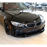 For 2015-2019 BMW F80 F82 F83 M3 M4 GT-Style Painted Black Front Bumper Body Lip  3-PCS