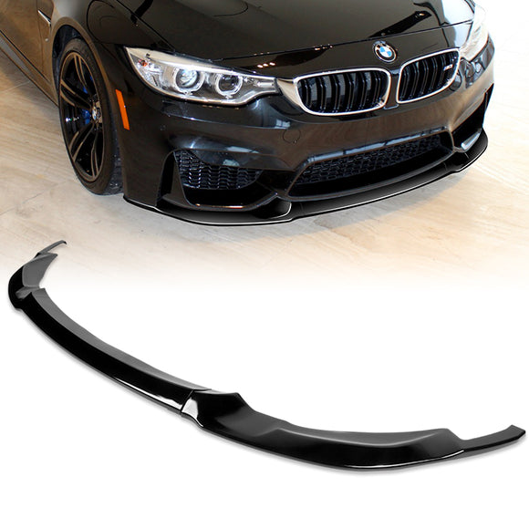 For 2015-2019 BMW F80 F82 F83 M3 M4 GT-Style Painted Black Front Bumper Body Lip  3-PCS