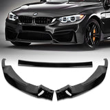 For 2015-2019 BMW F80 F82 F83 M3 M4 GT-Style Painted Black Front Bumper Body Lip  3-PCS