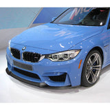 For 2015-2019 BMW F80 F82 F83 M3 M4 GT-Style Matt Black Front Bumper Spoiler Lip  3-PCS