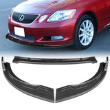 For 2006-2007 Lexus GS300 GS350 STP-Style Carbon Look Front Bumper Splitter Spoiler Lip 3PCS