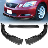 For 2006-2007 Lexus GS300 GS350 STP-Style Carbon Fiber Front Bumper Splitter Spoiler Lip 3PCS