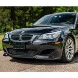 For 2006-2010 BMW E60 M5 H-Style Painted Black Front Bumper Splitter Spoiler Lip 3PCS