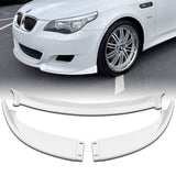 For 2006-2010 BMW E60 M5 H-Style Painted White Front Bumper Splitter Spoiler Lip 3PCS