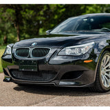 For 2006-2010 BMW E60 M5 H-Style Carbon Fiber Front Bumper Splitter Spoiler Lip 3PCS