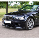 For 2001-2006 BMW E46 M3 H-Style Painted Black Front Bumper Splitter Spoiler Lip 3PCS