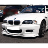 For 2001-2006 BMW E46 M3 H-Style Painted White Front Bumper Splitter Spoiler Lip 3PCS