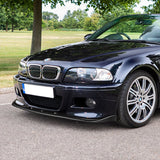 For 2001-2006 BMW E46 M3 H-Style Carbon Fiber Front Bumper Splitter Spoiler Lip 3PCS