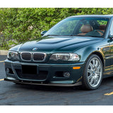 For 2001-2006 BMW E46 M3 H-Style Matte Black Front Bumper Splitter Spoiler Lip 3PCS