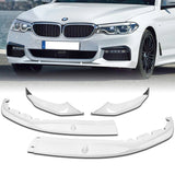 For 2017-2020 BMW 5-Series G30 M-Sport Painted White Front Bumper Splitter Spoiler Lip 3PCS
