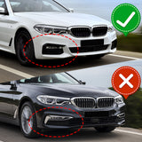 For 2017-2020 BMW 5-Series G30 M-Sport Painted Black Front Bumper Splitter Spoiler Lip 3PCS