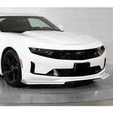 For 2016-2024 Chevy Camaro 1LE-Style Painted White Front Bumper Splitter Spoiler Lip 3PCS