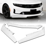 For 2016-2024 Chevy Camaro 1LE-Style Painted White Front Bumper Splitter Spoiler Lip 3PCS