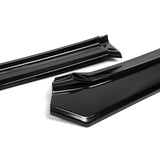 For 2022-2024 Honda Civic Sedan 11Th Painted Black Front Bumper Splitter Spoiler Lip 3PCS